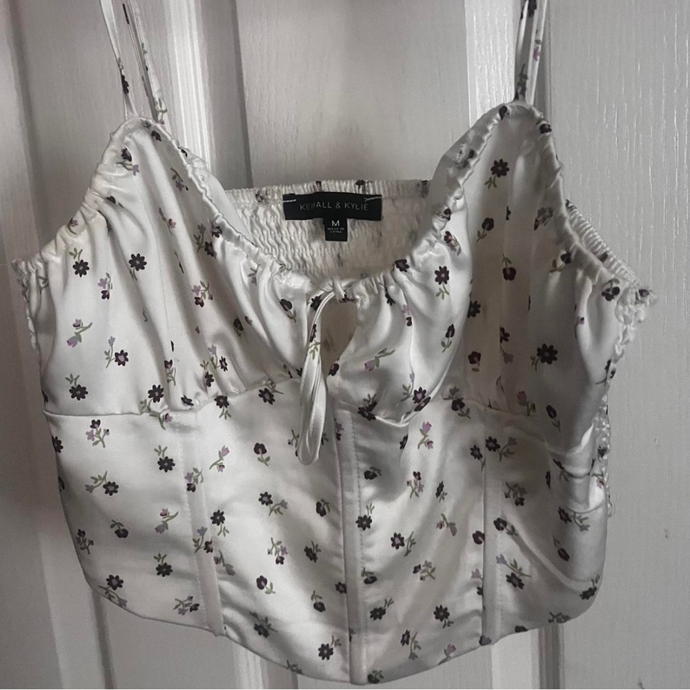Kendall & Kylie Cream Floral Camisole